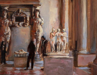 Original art for sale at UGallery.com | Statues at the Louvre II by Jonelle Summerfield | $650 | oil painting | 16' h x 12' w | photo 3