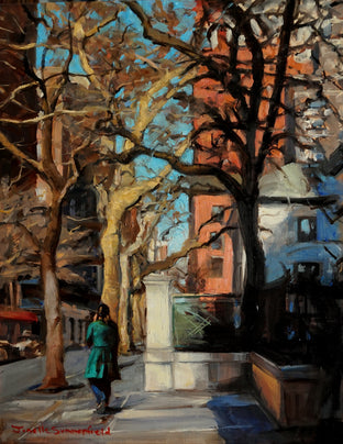 Original art for sale at UGallery.com | Morning in Manhattan by Jonelle Summerfield | $625 | oil painting | 18' h x 14' w | photo 1