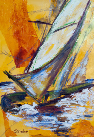 Original art for sale at UGallery.com | Sail Away III by Sharon Sieben | $375 | oil painting | 18' h x 12' w | photo 1