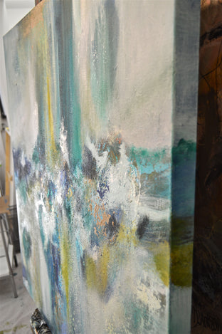 Thoughts of Santorini by DL Watson |  Side View of Artwork 