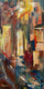 Original art for sale at UGallery.com | Skyline VI by Sharon Sieben | $525 | mixed media artwork | 24' h x 12' w | thumbnail 1