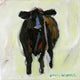 Original art for sale at UGallery.com | Small Cow by Chris Wagner | $200 | acrylic painting | 6' h x 6' w | thumbnail 1