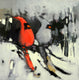 Original art for sale at UGallery.com | Snowbirds by Mary Pratt | $675 | oil painting | 20' h x 20' w | thumbnail 1