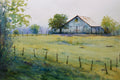 Original art for sale at UGallery.com | Spring Farm by Judy Mudd | $1,000 | watercolor painting | 15' h x 22' w | thumbnail 1