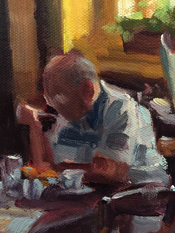 Sunday Morning by Faye Vander Veer |  Closeup View of Artwork 