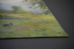 Sunset Mist by Judy Mudd |  Side View of Artwork 