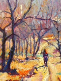 Original art for sale at UGallery.com | Late Fall in the Park by Suren Nersisyan | $950 | oil painting | 28' h x 22' w | thumbnail 2