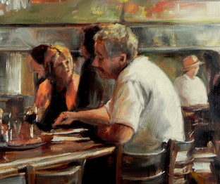 Original art for sale at UGallery.com | The Diner by Jonelle Summerfield | $400 | oil painting | 9' h x 12' w | photo 4