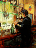 Original art for sale at UGallery.com | The Mixologist by Jonelle Summerfield | $450 | oil painting | 12' h x 9' w | thumbnail 1