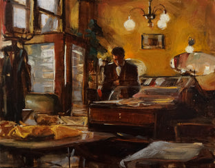 Original art for sale at UGallery.com | The Waiter by Jonelle Summerfield | $500 | oil painting | 11' h x 14' w | photo 1