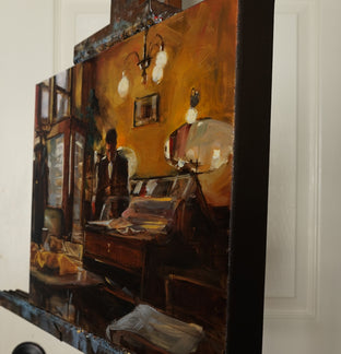 Original art for sale at UGallery.com | The Waiter by Jonelle Summerfield | $500 | oil painting | 11' h x 14' w | photo 2
