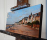 Original art for sale at UGallery.com | Trouville Beach by Jonelle Summerfield | $450 | oil painting | 6' h x 12' w | thumbnail 2