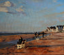 Original art for sale at UGallery.com | Trouville Beach by Jonelle Summerfield | $450 | oil painting | 6' h x 12' w | thumbnail 3