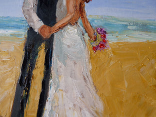 Original art for sale at UGallery.com | The Kiss by Judy Mackey | $675 | oil painting | 20' h x 16' w | photo 2