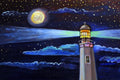 Original art for sale at UGallery.com | The Lighthouse by Kira Yustak | $1,075 | acrylic painting | 36' h x 24' w | thumbnail 4