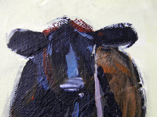 Original art for sale at UGallery.com | Small Cow by Chris Wagner | $200 | acrylic painting | 6' h x 6' w | photo 4
