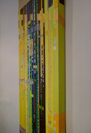 Span (Yellow) by Tomo Mori |  Side View of Artwork 