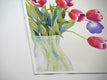 Original art for sale at UGallery.com | Tulips in Frosted Vase by Judy Mudd | $775 | watercolor painting | 19' h x 14' w | thumbnail 2