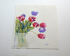 Original art for sale at UGallery.com | Tulips in Frosted Vase by Judy Mudd | $775 | watercolor painting | 19' h x 14' w | thumbnail 3