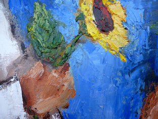 Original art for sale at UGallery.com | Sunflower Commission by Judy Mackey | $900 | oil painting | 20' h x 20' w | photo 3