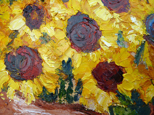Original art for sale at UGallery.com | Sunflower Commission by Judy Mackey | $900 | oil painting | 20' h x 20' w | photo 4