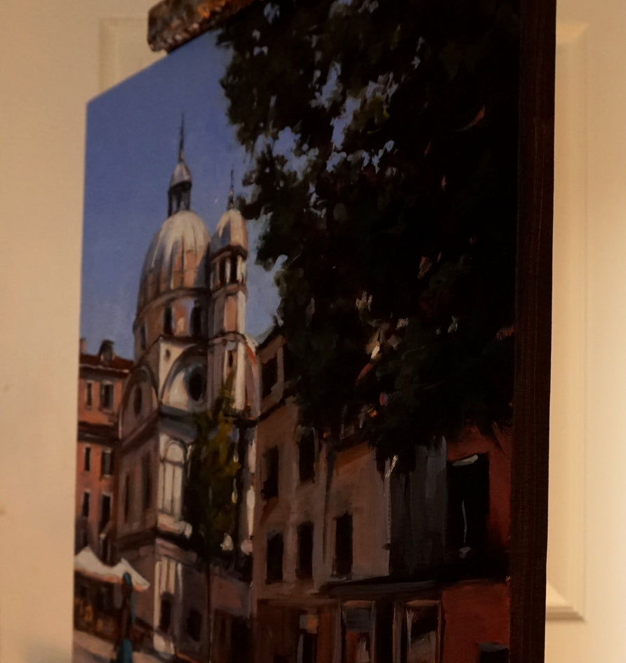Venetian Courtyard by Jonelle Summerfield |  Side View of Artwork 