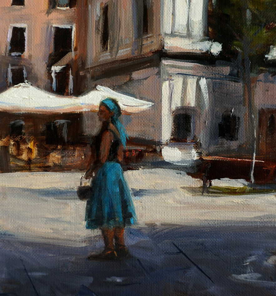 Venetian Courtyard by Jonelle Summerfield |  Closeup View of Artwork 