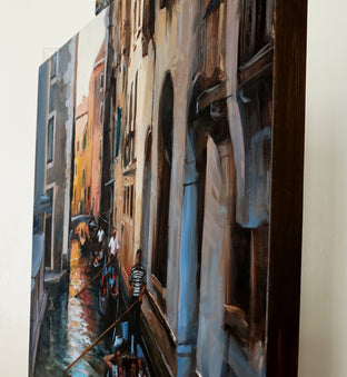 Original art for sale at UGallery.com | Venetian Tour by Jonelle Summerfield | $1,500 | oil painting | 28' h x 22' w | photo 2