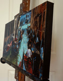 Original art for sale at UGallery.com | Venetian Tour III by Jonelle Summerfield | $700 | oil painting | 12' h x 24' w | thumbnail 2