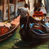 Original art for sale at UGallery.com | Venetian Tour III by Jonelle Summerfield | $700 | oil painting | 12' h x 24' w | thumbnail 3