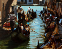 Original art for sale at UGallery.com | Venetian Tour II by Jonelle Summerfield | $1,700 | oil painting | 24' h x 30' w | thumbnail 1