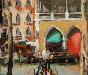 Original art for sale at UGallery.com | Venice Canal III by Jonelle Summerfield | $750 | oil painting | 18' h x 12' w | photo 4