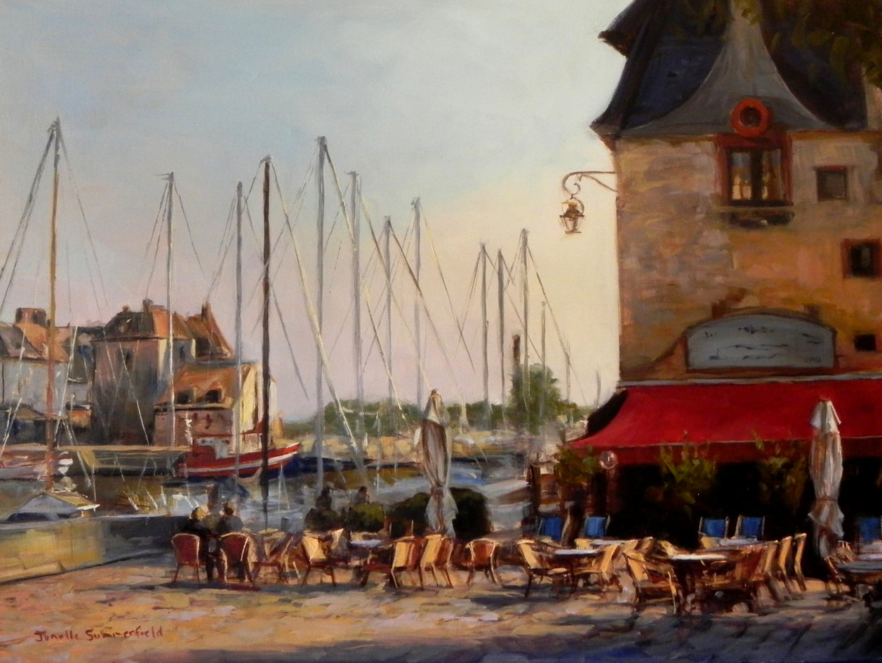 View of Honfleur by Jonelle Summerfield |  Closeup View of Artwork 
