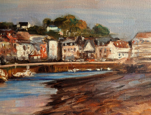 Original art for sale at UGallery.com | View of Trouville by Jonelle Summerfield | $450 | oil painting | 6' h x 12' w | photo 3