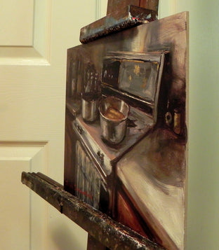 Vintage Kitchen by Jonelle Summerfield |  Side View of Artwork 