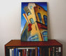 Original art for sale at UGallery.com | Violin Shop by Mitchell Freifeld | $650 | oil painting | 30' h x 20' w | thumbnail 3