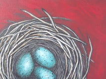 Original art for sale at UGallery.com | Who Will Love the Little Sparrows? by Jennifer Ross | $375 | mixed media artwork | 12' h x 12' w | thumbnail 4