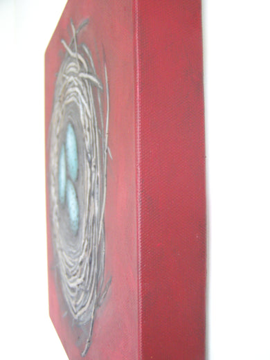 Who Will Love the Little Sparrows? by Jennifer Ross |  Side View of Artwork 