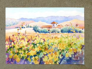 Original art for sale at UGallery.com | Wine Country by Catherine McCargar | $375 | watercolor painting | 10' h x 14' w | photo 2