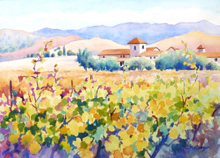 Original art for sale at UGallery.com | Wine Country by Catherine McCargar | $375 | watercolor painting | 10' h x 14' w | photo 1
