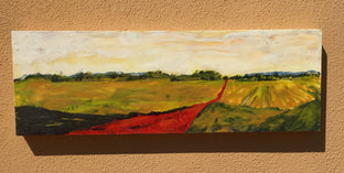 Original art for sale at UGallery.com | Wine Country Encaustic by Mandy Main | $875 | encaustic artwork | 12' h x 36' w | photo 2