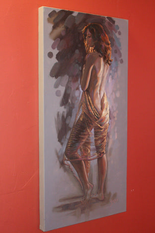 Original art for sale at UGallery.com | Wrapped in Gold by Patrick Soper | $2,275 | oil painting | 36' h x 18' w | photo 2