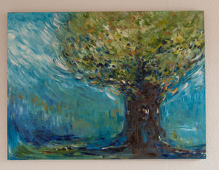 Original art for sale at UGallery.com | The Big Tree by Kajal Zaveri | $2,675 | oil painting | 30' h x 40' w | photo 3