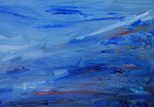 Blue Mountains by Kajal Zaveri |   Closeup View of Artwork 