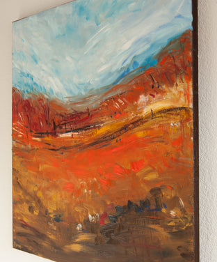 Original art for sale at UGallery.com | Open Fields by Kajal Zaveri | $1,600 | oil painting | 30' h x 30' w | photo 2