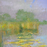 Original art for sale at UGallery.com | Waterlilies by Vahe Yeremyan | $1,075 | oil painting | 36' h x 24' w | thumbnail 3