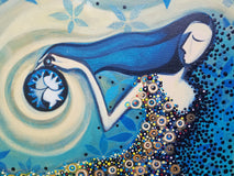 Original art for sale at UGallery.com | Time Passing by Diana Elena Chelaru | $1,450 | mixed media artwork | 24' h x 20' w | thumbnail 4