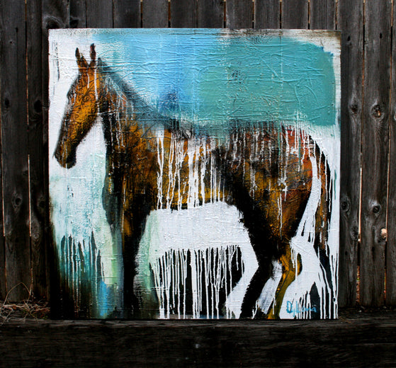 A Horse With Drips 3 by Scott Dykema |  Context View of Artwork 
