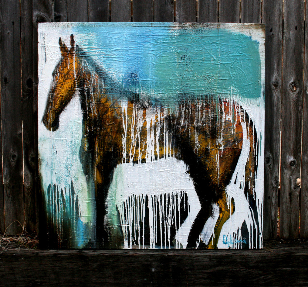 A Horse With Drips 3 by Scott Dykema |  Context View of Artwork 