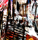 Original art for sale at UGallery.com | A Pink Headdress by Scott Dykema | $1,775 | mixed media artwork | 36' h x 36' w | thumbnail 2